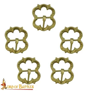 Trilobed Medieval Double Buckle - 15th century (set of 2)
