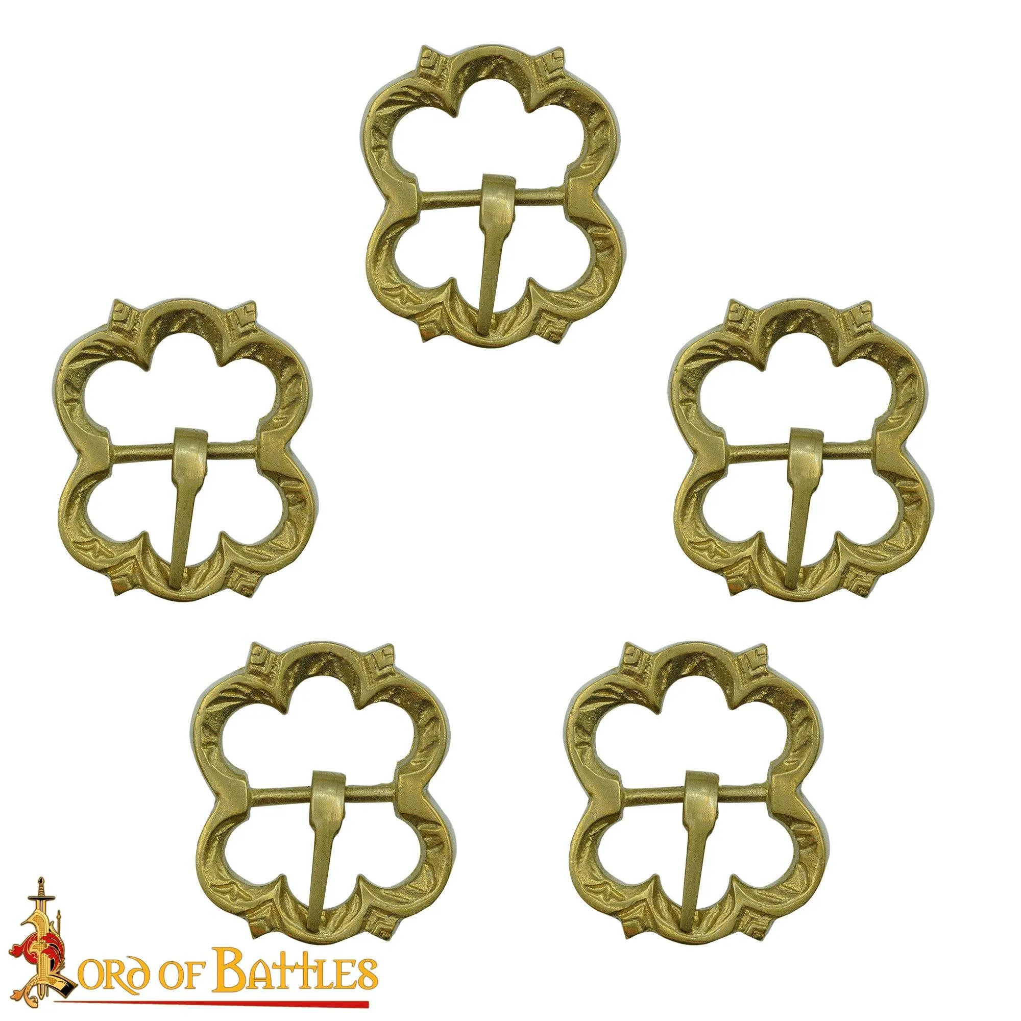 Trilobed Medieval Double Buckle - 15th century (set of 2)