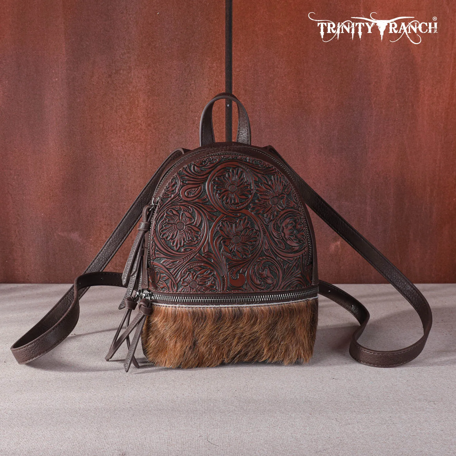 Trinity Ranch Hair-On Cowhide Collection Mini Backpack