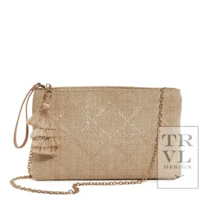 TRVL Design - Luxe Bali Straw - Island Clutch - Cane Sand *On Special
