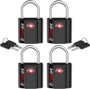 TSA Approved Luggage Locks, Ultra-Secure Dimple Key Travel Locks with Zinc Alloy Body