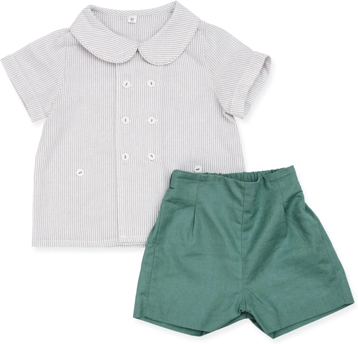 Twoflower toddler Kids Baby Boys' 2-Piece outfit set for spring Long sleeved suit with embroidery clothes 1-6 Years