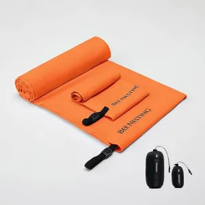Ultralight Quick Dry Towel,Microfiber Quick-drying Towels with Compact Packable Pocket for Travel Towel Microfiber Beach Towels Camp Towel Gym Towel Swimming Towel(Orange 2 Set)