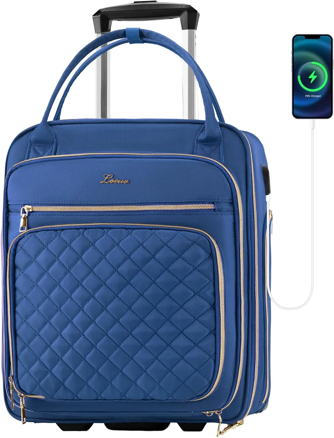 Under Seat Luggage with Wheels for Women Men, Airline Approved Underseat Carry on Luggage for Airplanes, Small Personal Item Travel Bag for Short Trip
