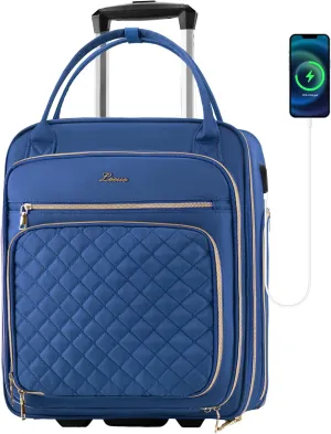 Under Seat Luggage with Wheels for Women Men, Airline Approved Underseat Carry on Luggage for Airplanes, Small Personal Item Travel Bag for Short Trip