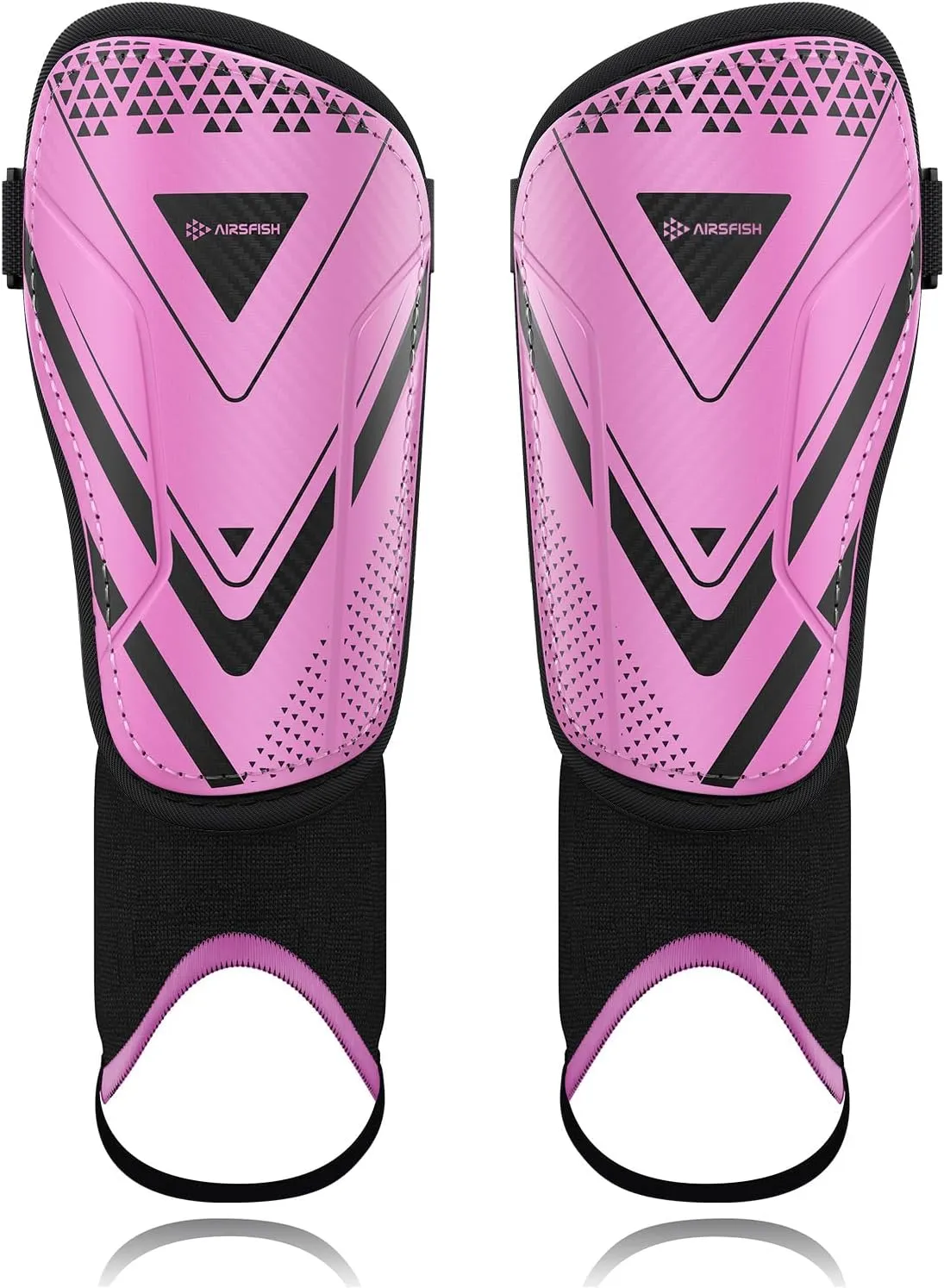 Upgraded Soccer Shin Guards for Kids Youth Adults, CE Certified AirsFish Shin Guard Sleeves Protection Gear for Boys Girls Soccer Games EVA Cushion Reduce Shocks and Injuries