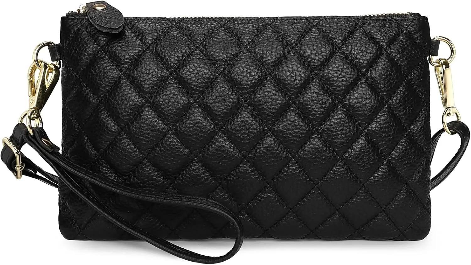 Uromee Wristlet Wallet Clutch Purses for Women Genuine Leather Crossbody Bag Handbag with Detachable Shoulder Chain