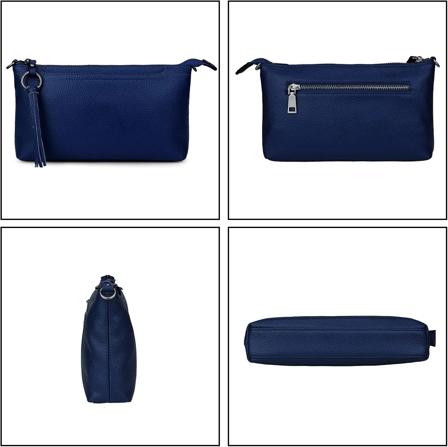 Uromee Wristlet Wallet Clutch Purses for Women Genuine Leather Crossbody Bag Handbag with Detachable Shoulder Chain