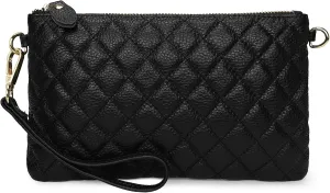 Uromee Wristlet Wallet Clutch Purses for Women Genuine Leather Crossbody Bag Handbag with Detachable Shoulder Chain