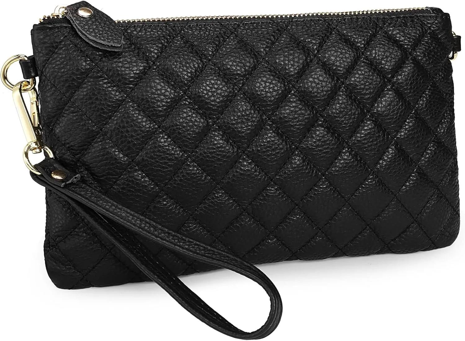 Uromee Wristlet Wallet Clutch Purses for Women Genuine Leather Crossbody Bag Handbag with Detachable Shoulder Chain