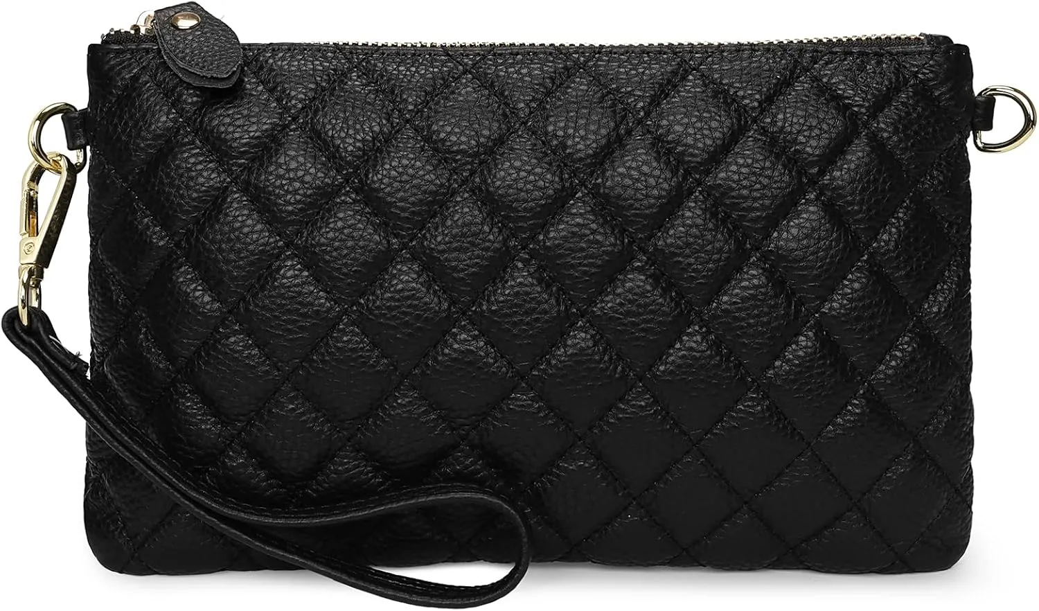 Uromee Wristlet Wallet Clutch Purses for Women Genuine Leather Crossbody Bag Handbag with Detachable Shoulder Chain