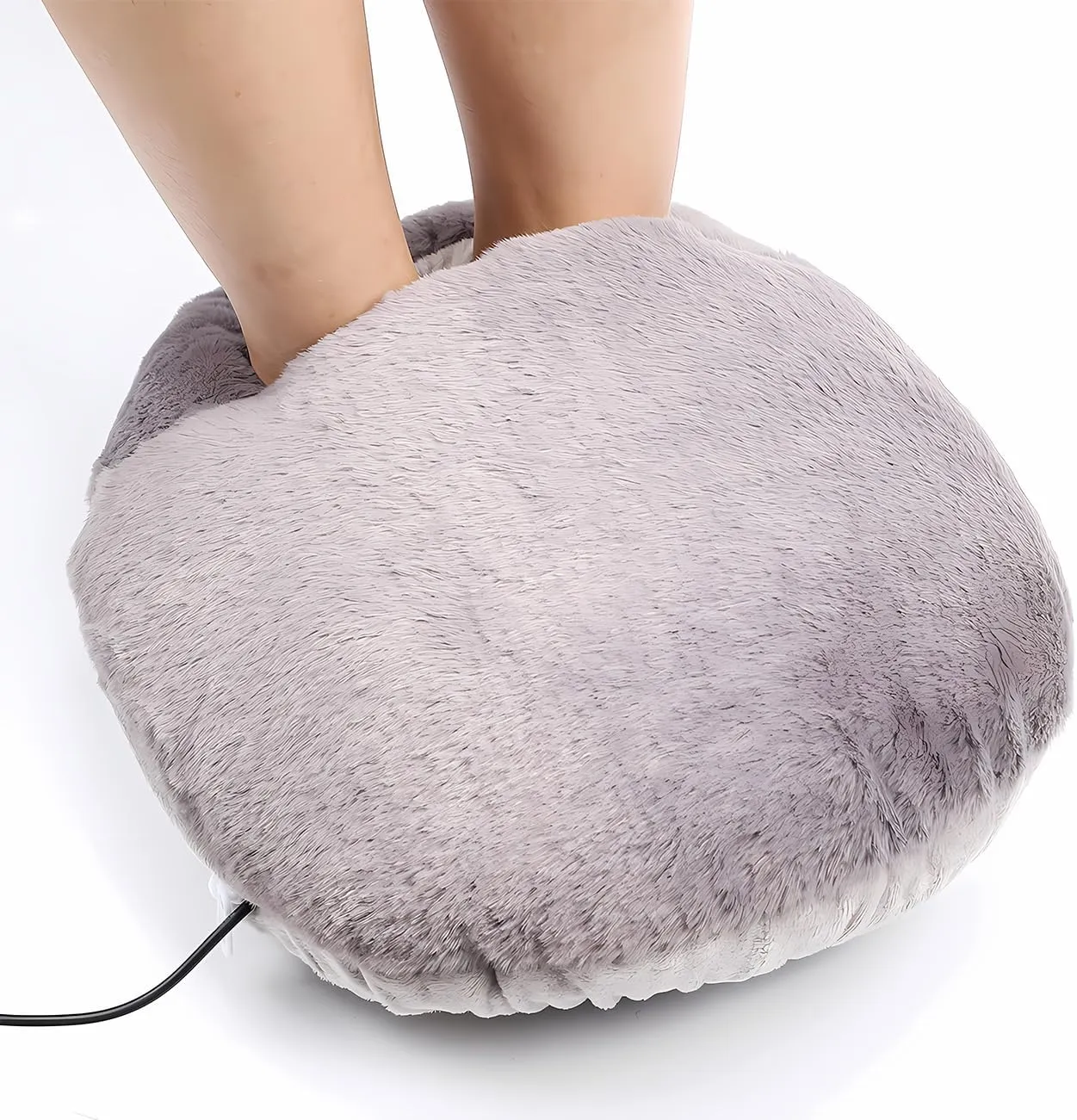 USB Winter Electric Foot Heating Pad, Under Desk Foot Warmer for Home & Office, Soft Plush Feet Heating Pad, 45-55°C Heating, Safe USB Powered, Washable, Ideal for Women, Foot Warmers for Feet