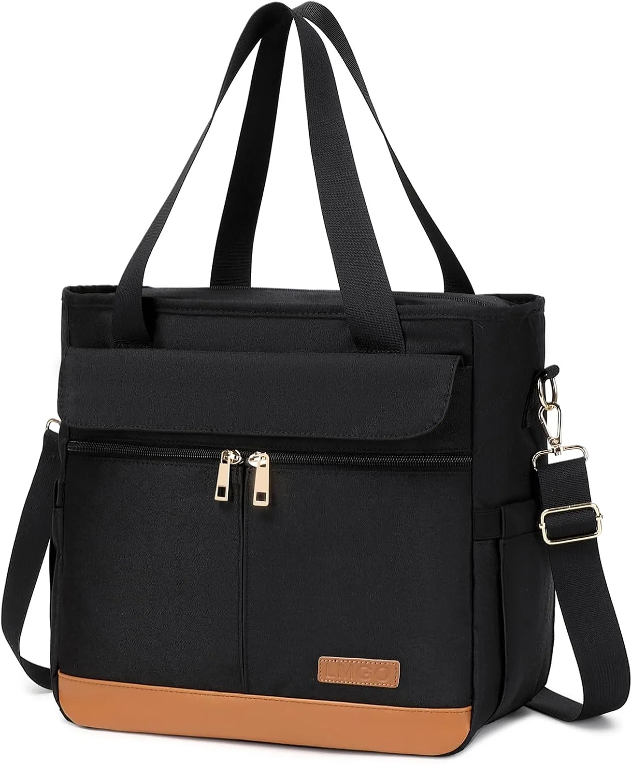 Utility Medium Tote Bag for Women & Men, Multi-Pocket Crossbody Handbag with Shoulder Strap