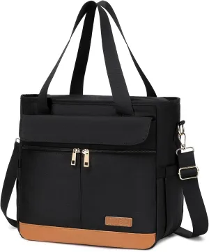 Utility Medium Tote Bag for Women & Men, Multi-Pocket Crossbody Handbag with Shoulder Strap