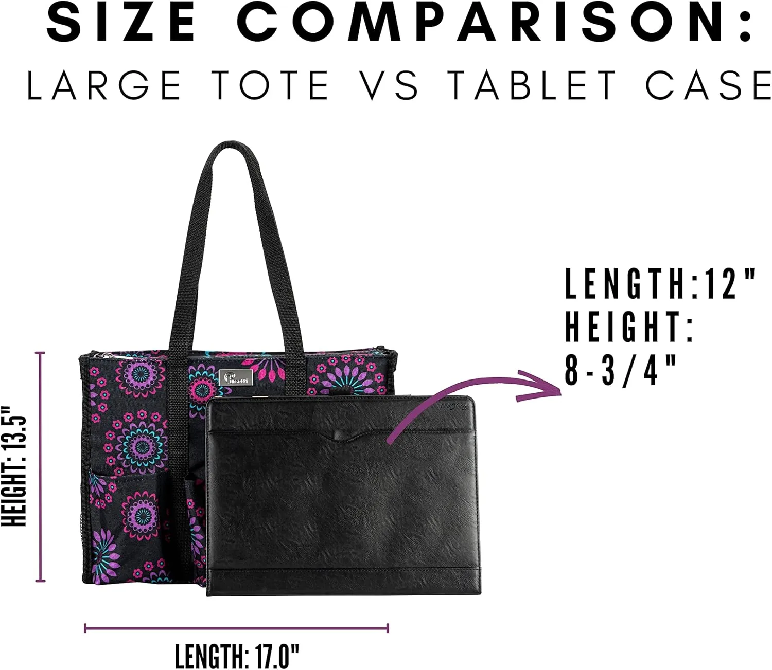 Utility Tote with Pockets & Compartments-Perfect Nurse Tote Bag, Teacher Bag, Work Bags for Women & Craft Tote