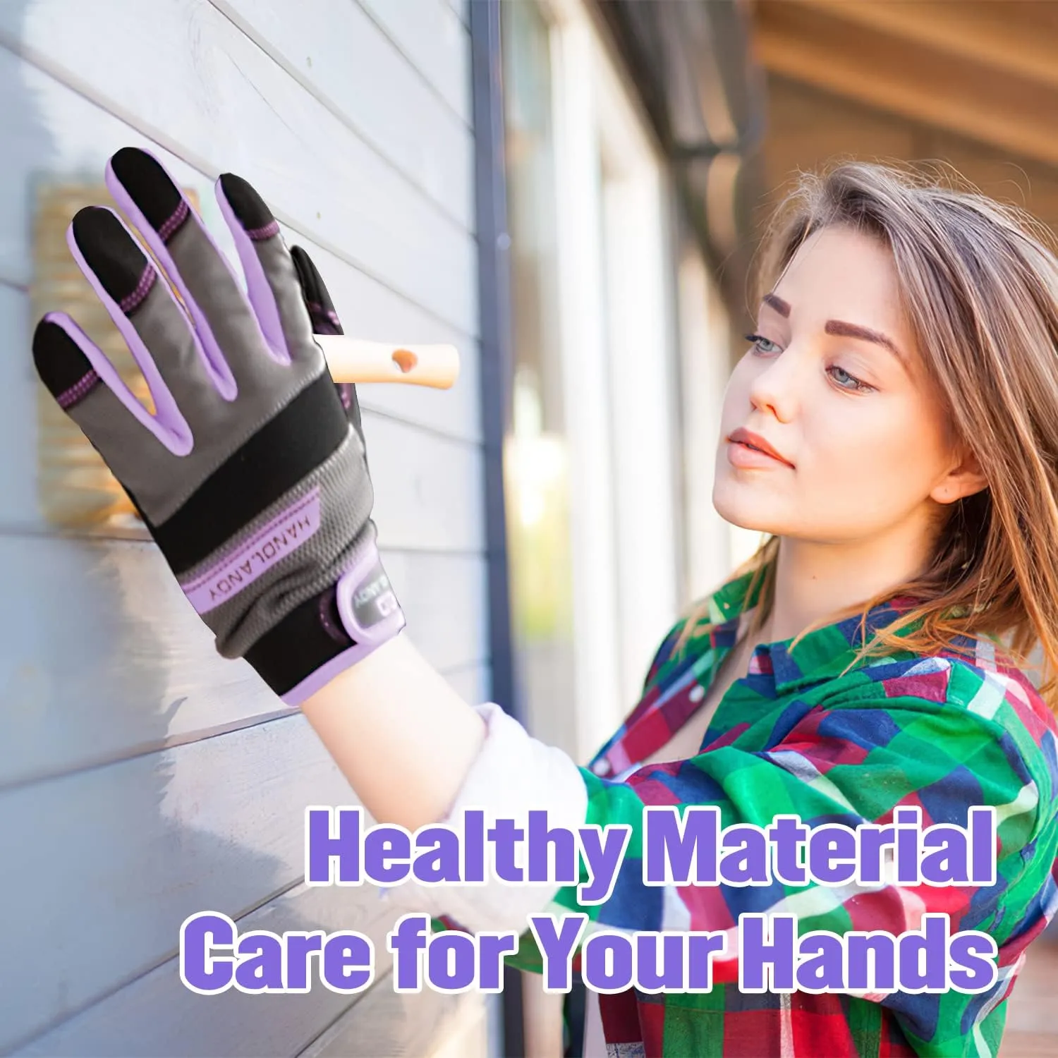 Utility Work Gloves Women, Safety Mechanic Working Gloves Touch Screen,Flexible Breathable Yard Work Gloves