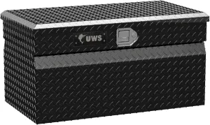 UWS EC20152 36-Inch Gloss Black Heavy-Wall Aluminum Truck Storage Box, RigidCore Lid