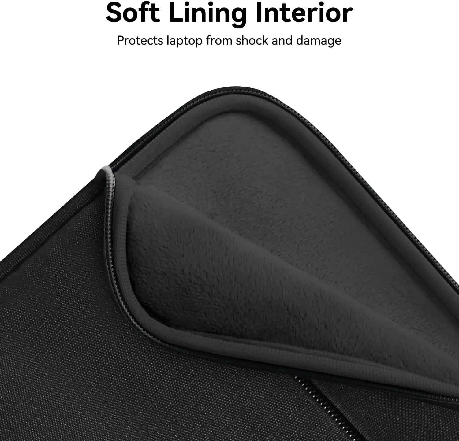 V Voova Laptop Sleeve 14 15 Inch Carrying Case Compatible with MacBook Pro 14,MacBook Air 15,15 Surface Laptop,14"-15" HP Dell Asus Acer Laptop,Chromebook 14,Slim Computer Cover Bag,Black