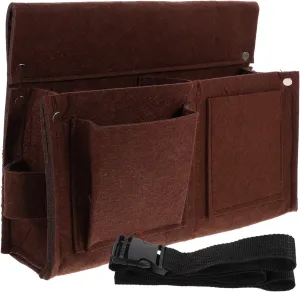 Vaguelly Pocket Belt Bag Tool Belt Nail Padded Storage Men Heavy Carpenters Waist Tool Pouch Pouches Chemical Fiber Light Brown