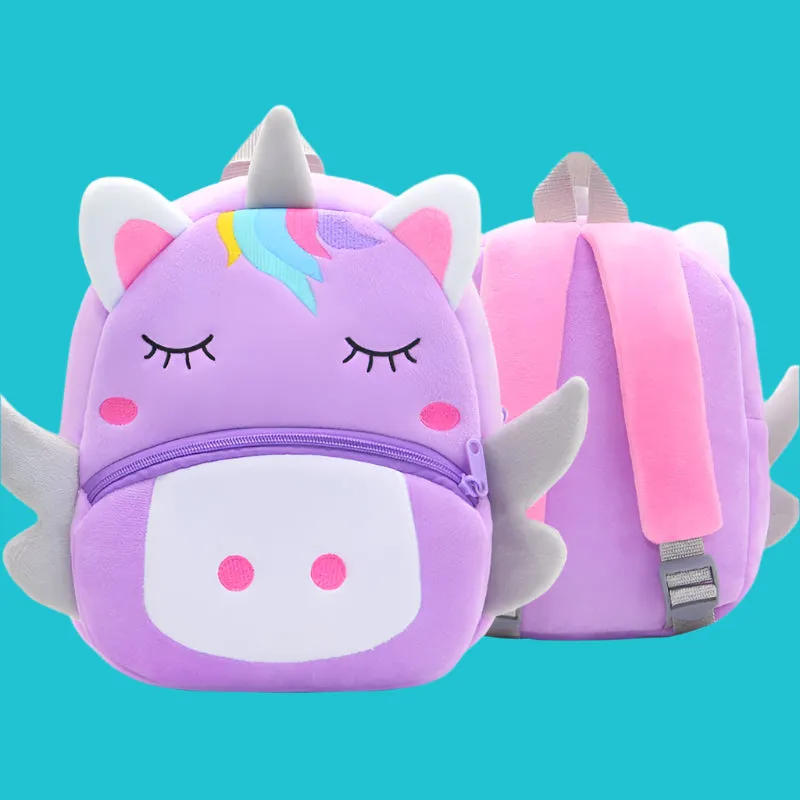 Variety of Animal Plush Backpacks for Kids – Adorable Soft Cartoon Bags for School, Travel & Daycare, Lightweight and Perfect for Toddlers