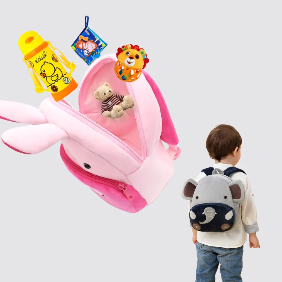 Variety of Animal Plush Backpacks for Kids – Adorable Soft Cartoon Bags for School, Travel & Daycare, Lightweight and Perfect for Toddlers