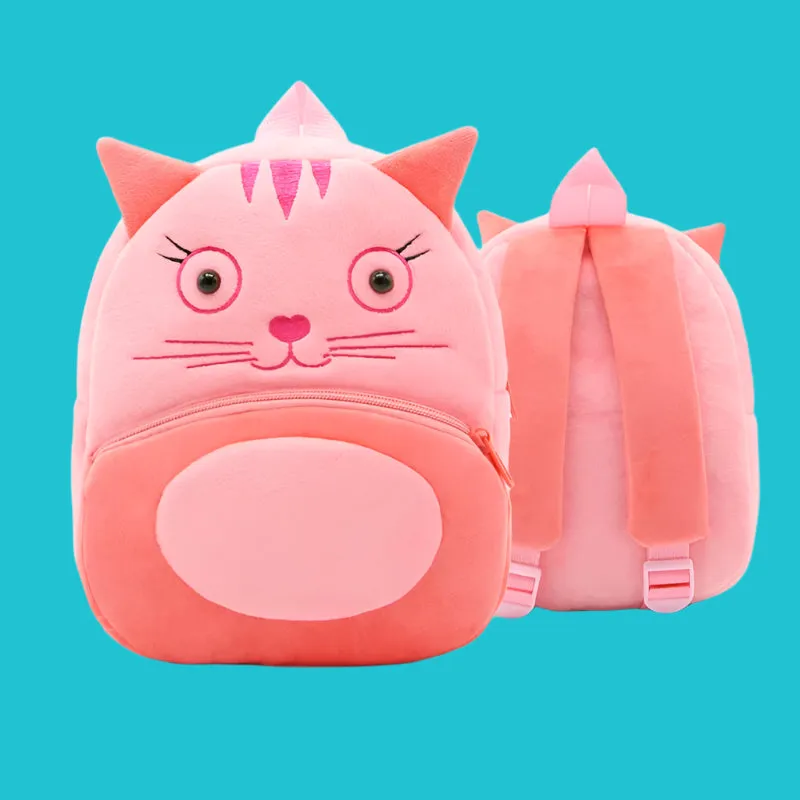 Variety of Animal Plush Backpacks for Kids – Adorable Soft Cartoon Bags for School, Travel & Daycare, Lightweight and Perfect for Toddlers