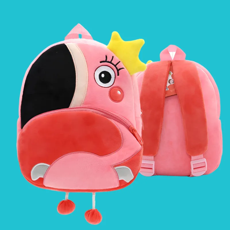 Variety of Animal Plush Backpacks for Kids – Adorable Soft Cartoon Bags for School, Travel & Daycare, Lightweight and Perfect for Toddlers
