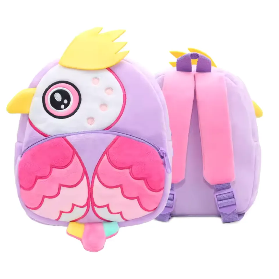 Variety of Animal Plush Backpacks for Kids – Adorable Soft Cartoon Bags for School, Travel & Daycare, Lightweight and Perfect for Toddlers
