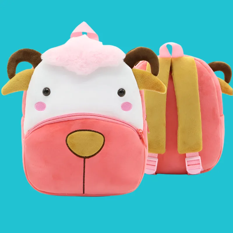 Variety of Animal Plush Backpacks for Kids – Adorable Soft Cartoon Bags for School, Travel & Daycare, Lightweight and Perfect for Toddlers