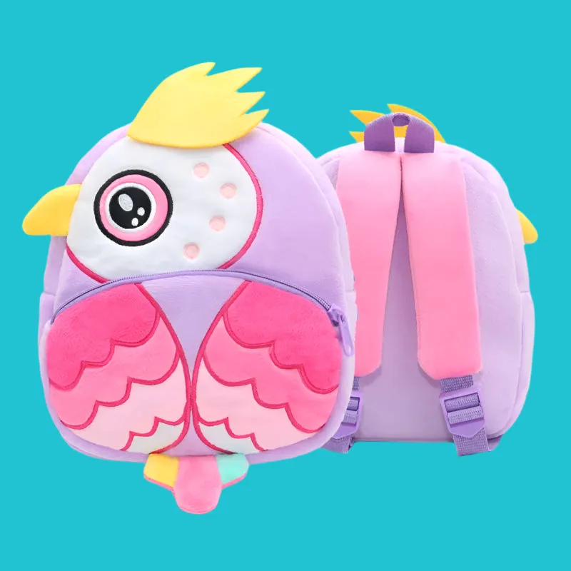 Variety of Animal Plush Backpacks for Kids – Adorable Soft Cartoon Bags for School, Travel & Daycare, Lightweight and Perfect for Toddlers