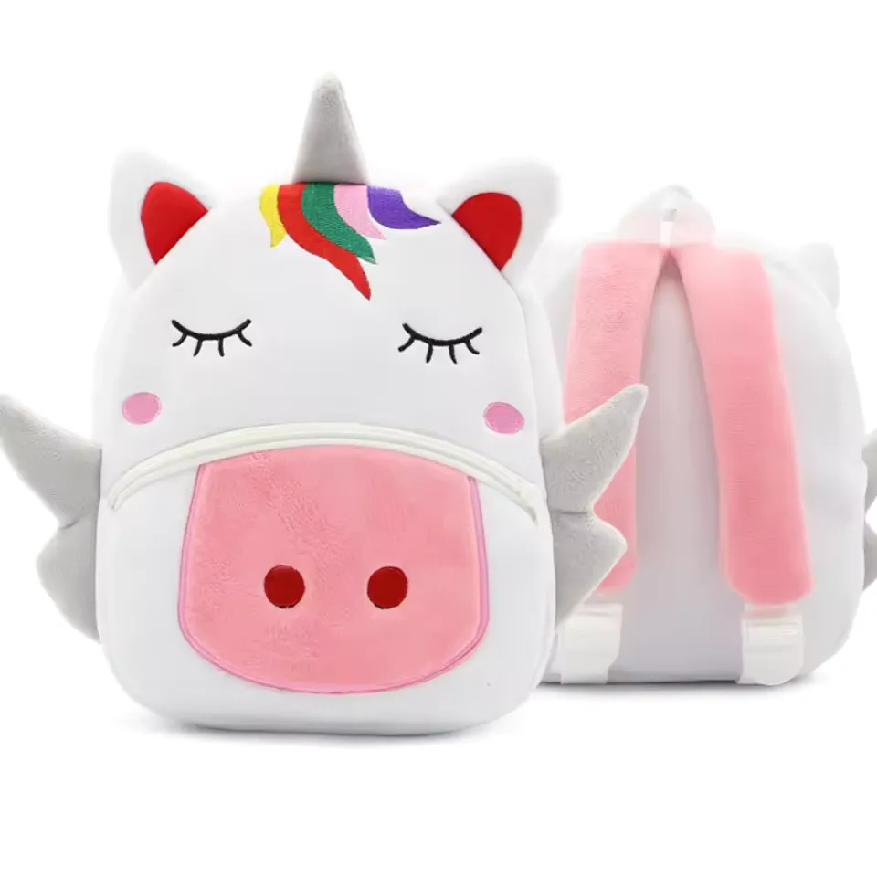 Variety of Animal Plush Backpacks for Kids – Adorable Soft Cartoon Bags for School, Travel & Daycare, Lightweight and Perfect for Toddlers