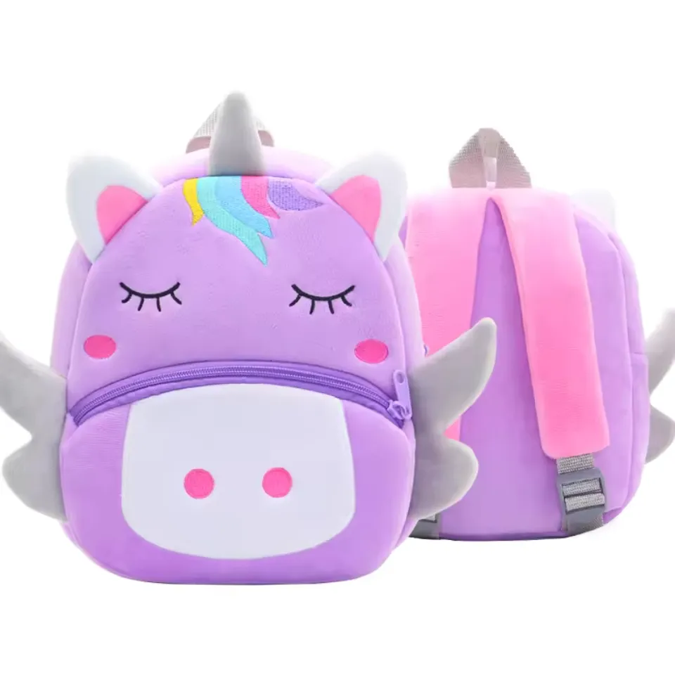 Variety of Animal Plush Backpacks for Kids – Adorable Soft Cartoon Bags for School, Travel & Daycare, Lightweight and Perfect for Toddlers