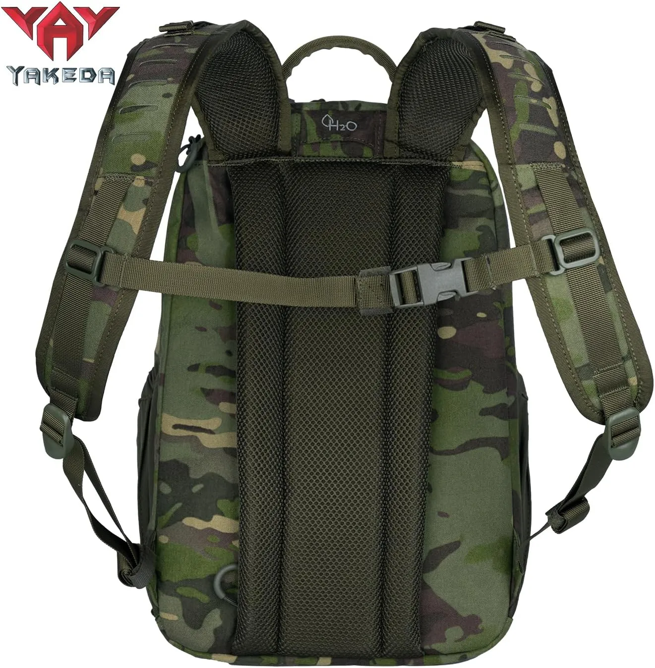 vAv YAKEDA Tactical Military Backpack for Men 45L Large 3 Day Bug out Bag for Hiking,hunting,running (Green Ruins)
