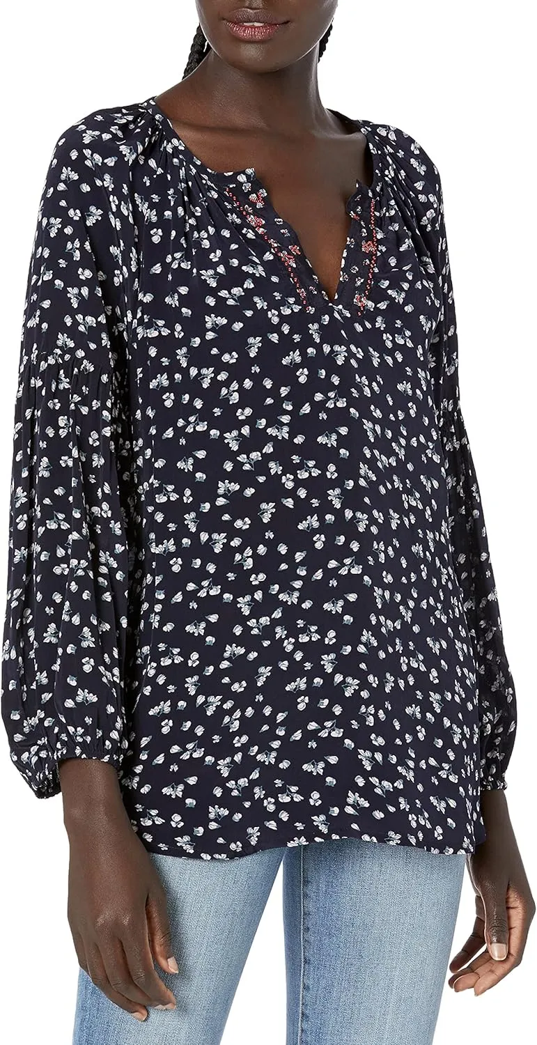 Velvet by Graham & Spencer Women's Bessy Midnight Floral Blouse