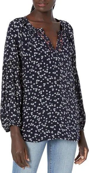 Velvet by Graham & Spencer Women's Bessy Midnight Floral Blouse