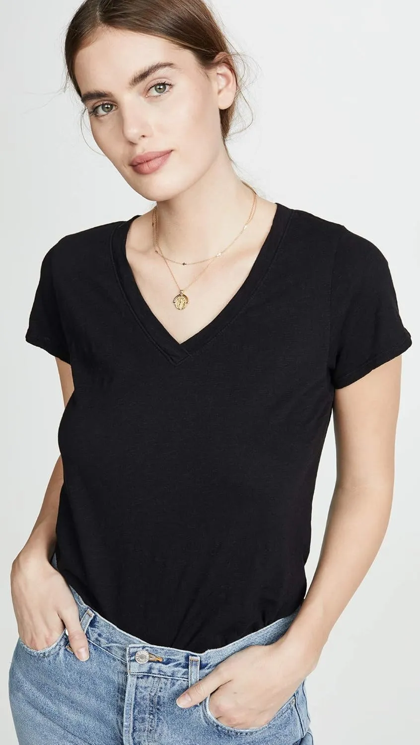 Velvet by Graham & Spencer Women's Jilian V Neck Tee
