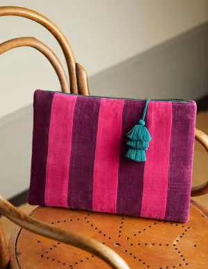 Velvet Laptop Pouch-Festival Pink/Wine
