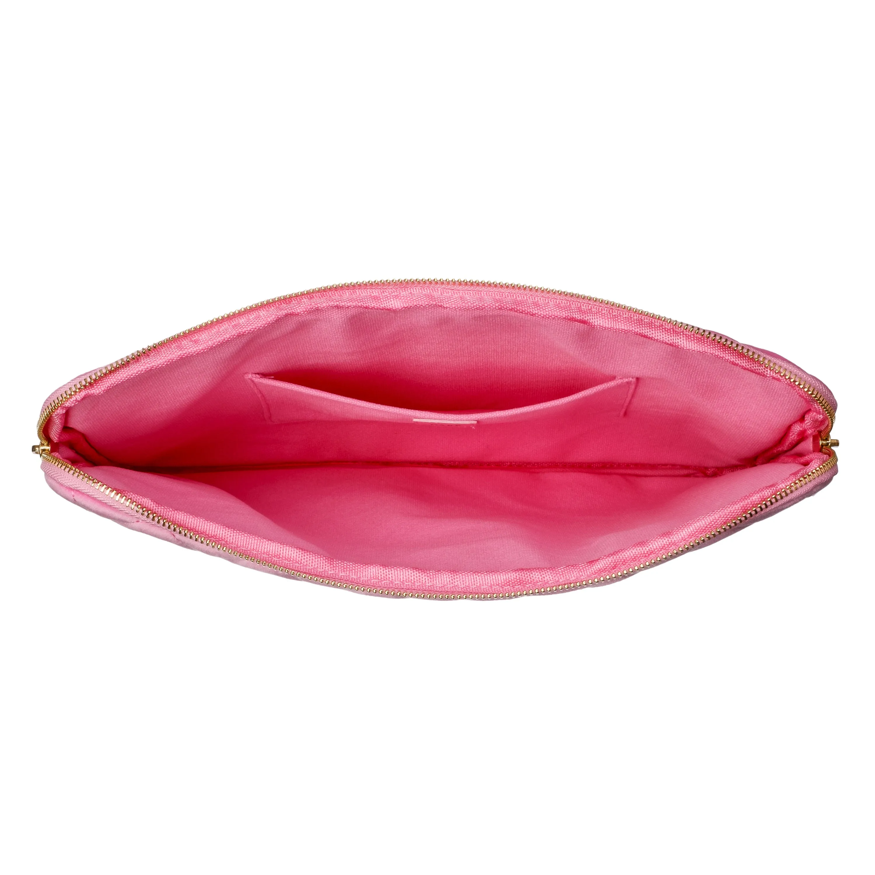 VELVET QUILTED MAC COVER BUBBLEGUM PINK