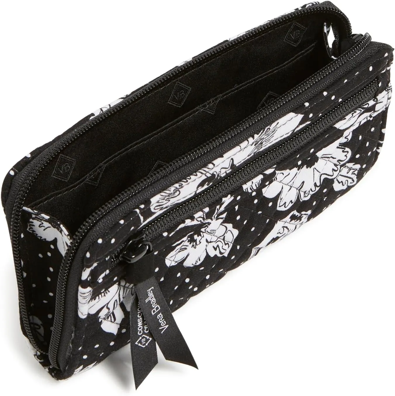 Vera Bradley Women's Cotton Collegiate Front Zip Wristlet with RFID Protection (Multiple Teams Available)