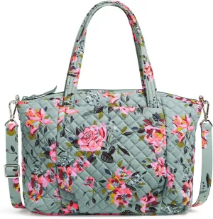 Vera Bradley Women's Cotton Pleated Multi-strap Shoulder Satchel Purse