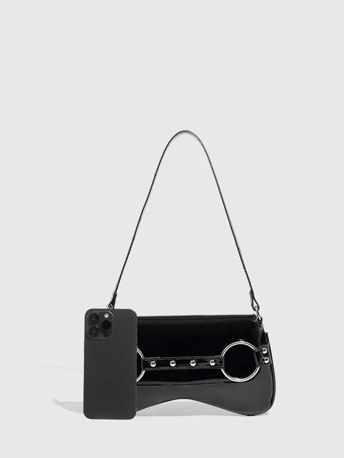 Verdusa Women's Retro Flap Shoulder Bag PU Leather Top Handle Underarm Bag Purse