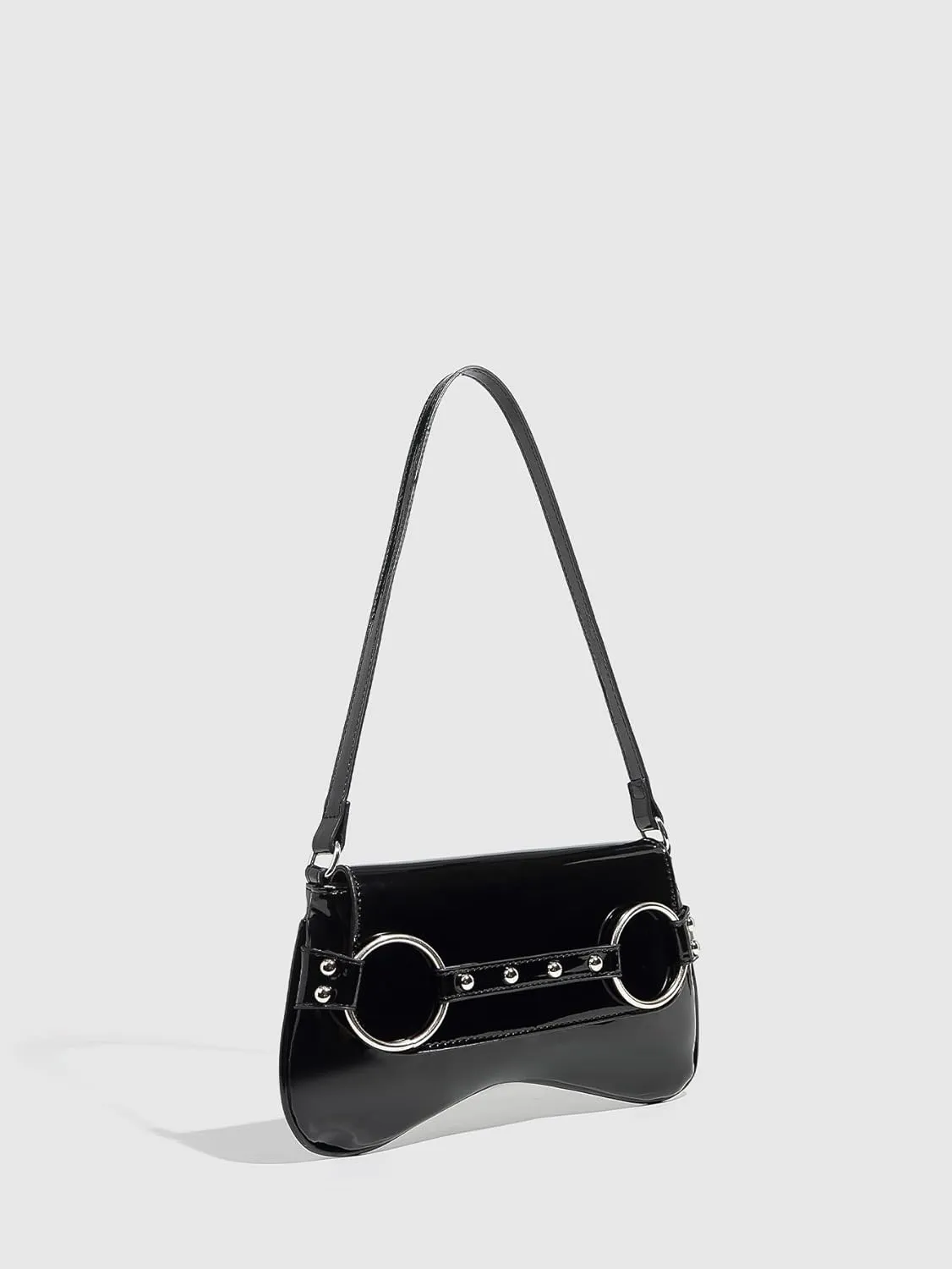 Verdusa Women's Retro Flap Shoulder Bag PU Leather Top Handle Underarm Bag Purse