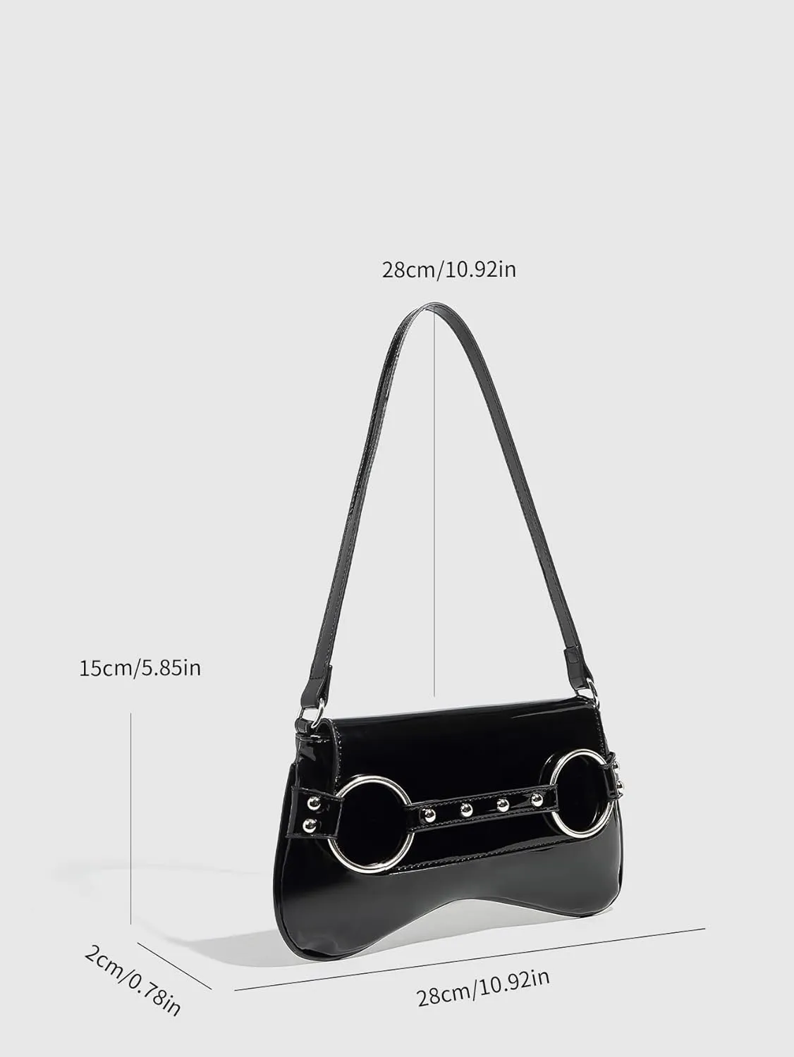 Verdusa Women's Retro Flap Shoulder Bag PU Leather Top Handle Underarm Bag Purse