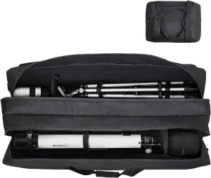 VEVOR Telescope Case, 41", Telescope Large Storage Bag with Fixed Buckles, Multi-Pocket and Detachable Divider, Shock-Absorbent Telescope Carrying Case for Optical Tube & Tripod, Counterweight Pocket