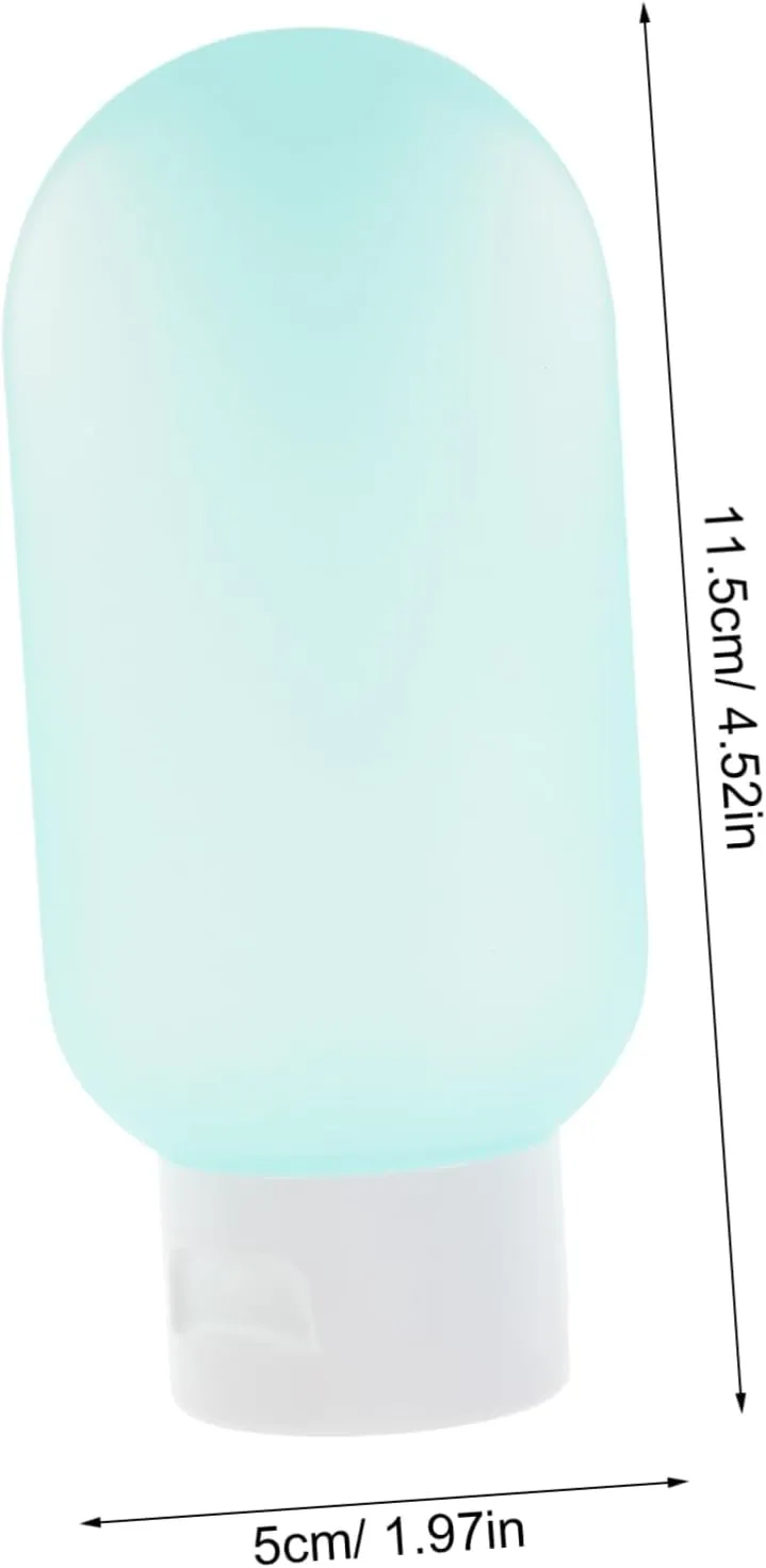 VICASKY Travel Toiletry Set 3 Pack Soft Squeeze Bottles for Shampoo Lotion Leakproof Portable (60ml)