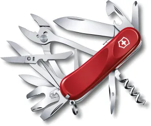 Victorinox Evolution S557 Swiss Army Knife, 21 Functions, Swiss Made Pocket Knife with Large Blade, Screwdriver, Pliers and Wrench - Red