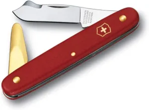 Victorinox, Pocket tool, garden, oculating knife combi 2, red, 3, functions, blade, pointed bark remover, brass bark remover, Swiss made