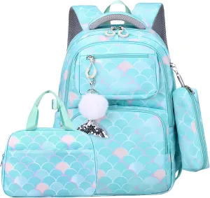VIDOSCLA Kids Girls Elementary Backpack Students Book Bag Colorful School Bag for Girls