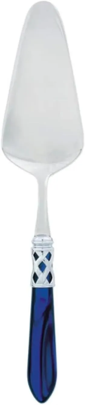 Vietri Aladdin Brilliant Blue Pastry Server,10.5" 18/10 Stainless Steel Cake/Pie Spatula Server