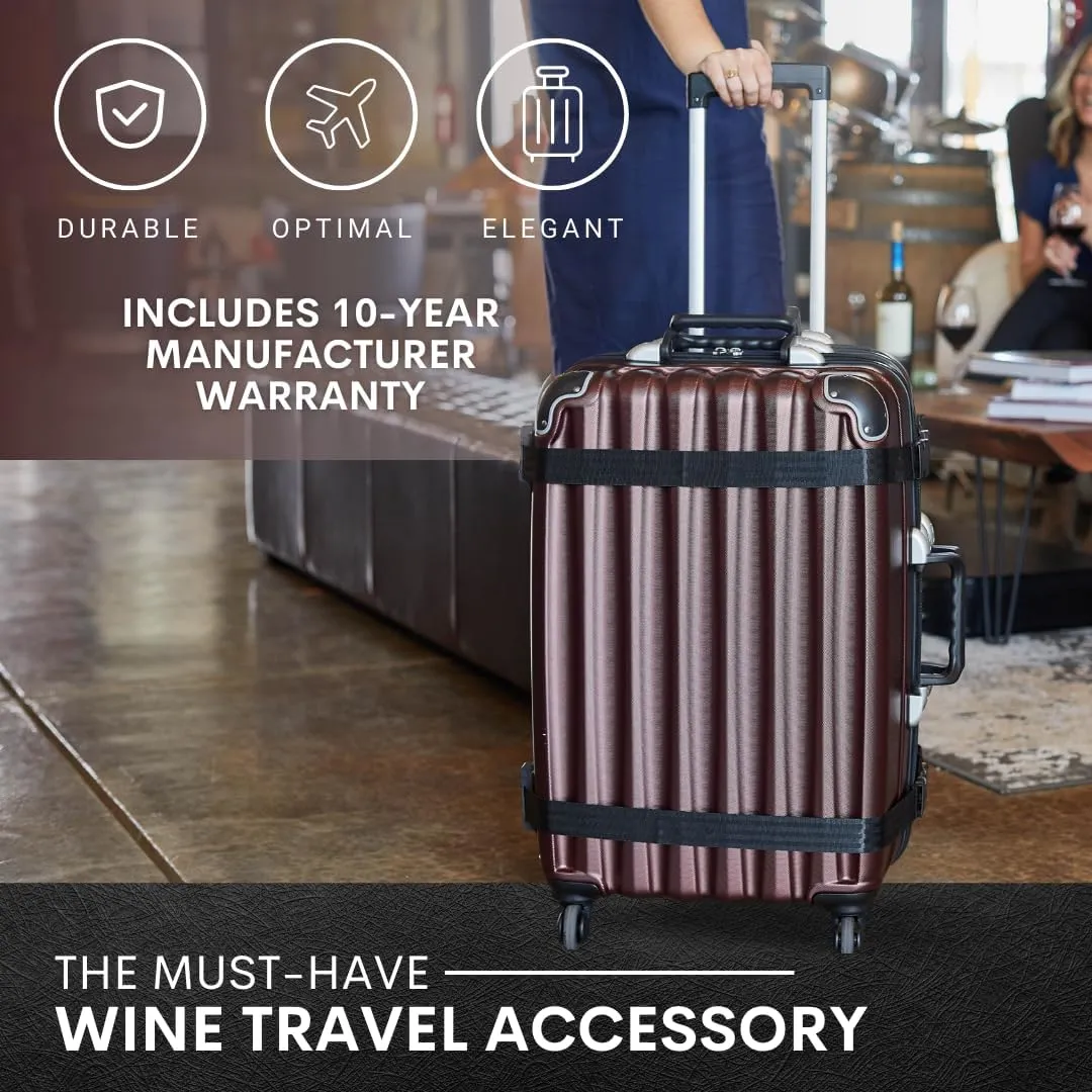 VinGardeValise® Grande Wine Suitcase – 12-Bottle Travel Luggage, TSA-Approved, Durable Hard Shell, Shockproof Foam, Secure Bottle Protection for Enthusiasts & Collectors